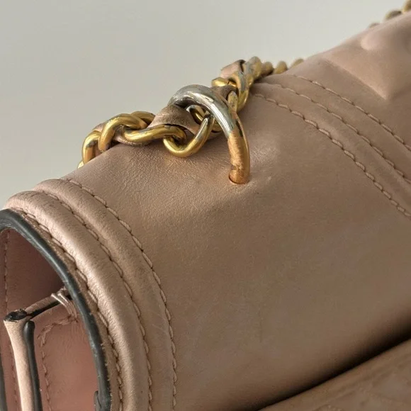 TORY BURCH Fleming Shell Pink Leather Convertible Shoulder Bag $498+ - Picture 3 of 12